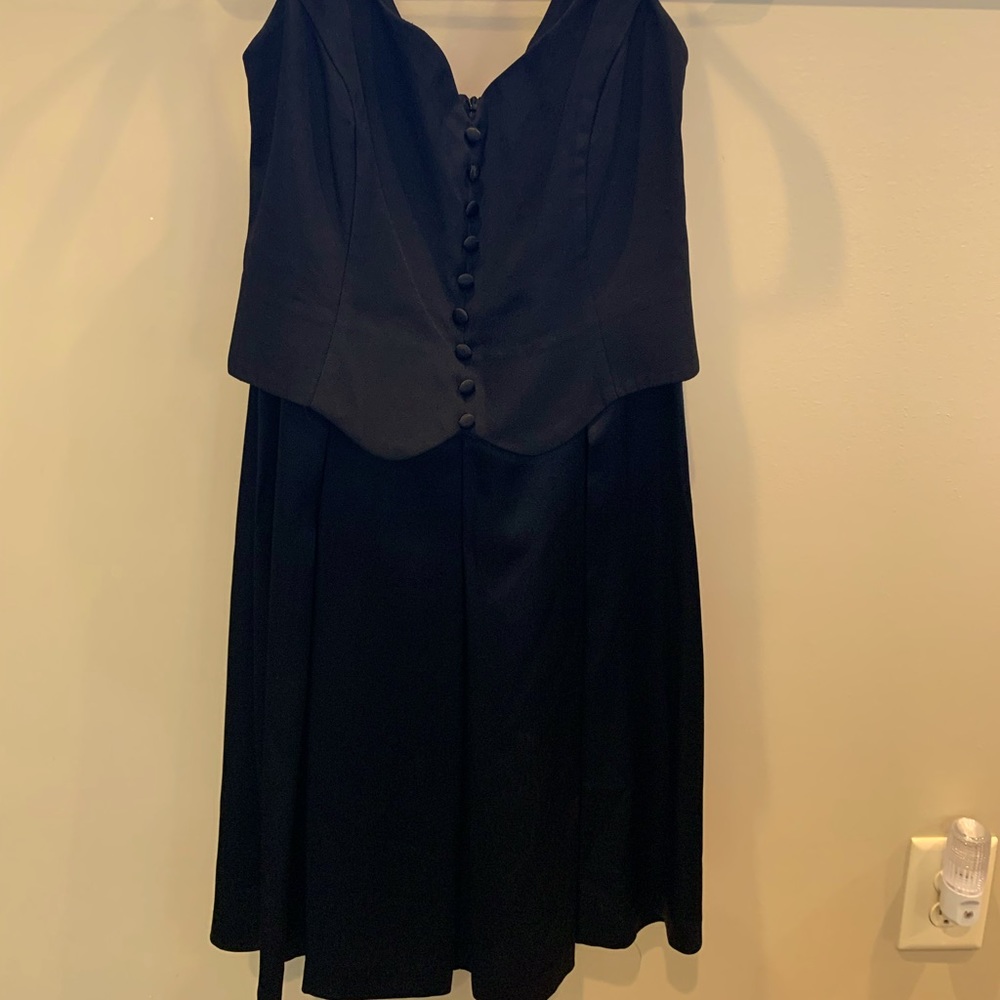Black tuxedo vest dress